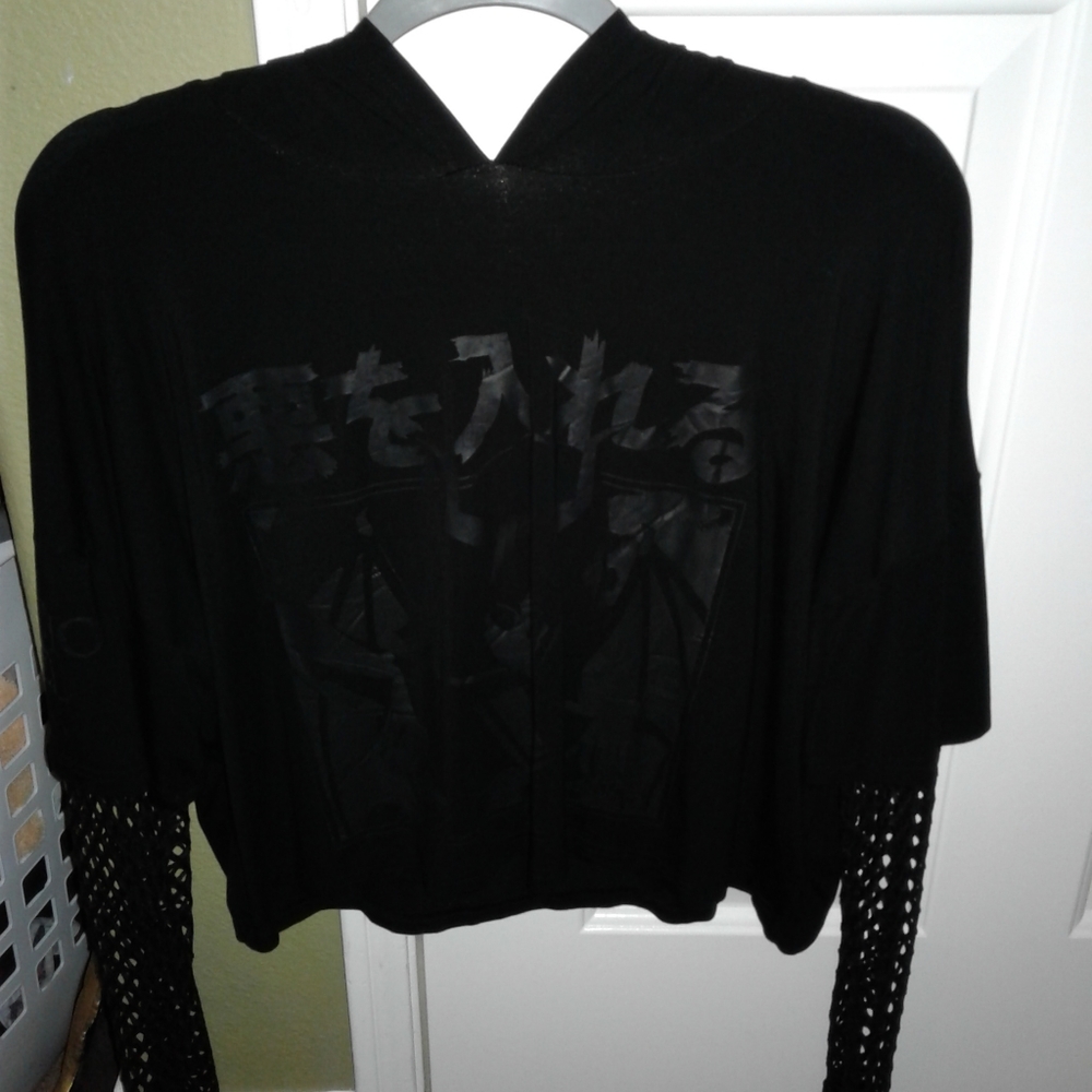 NWOT Killstar Fishnet Anime Girl Crop Top